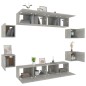 vidaXL 8-tlg. TV-Schrank-Set Betongrau Holzwerkstoff vidaXL 8-tlg. TV-Schrank-Set Betongrau Holzwerkstoff