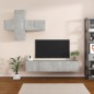 vidaXL 7-tlg. TV-Schrank-Set Betongrau Holzwerkstoff vidaXL 7-tlg. TV-Schrank-Set Betongrau Holzwerkstoff
