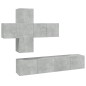 vidaXL 7-tlg. TV-Schrank-Set Betongrau Holzwerkstoff vidaXL 7-tlg. TV-Schrank-Set Betongrau Holzwerkstoff
