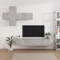 vidaXL 7-tlg. TV-Schrank-Set Betongrau Holzwerkstoff vidaXL 7-tlg. TV-Schrank-Set Betongrau Holzwerkstoff