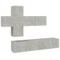 vidaXL 7-tlg. TV-Schrank-Set Betongrau Holzwerkstoff vidaXL 7-tlg. TV-Schrank-Set Betongrau Holzwerkstoff