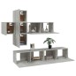 vidaXL 7-tlg. TV-Schrank-Set Betongrau Holzwerkstoff vidaXL 7-tlg. TV-Schrank-Set Betongrau Holzwerkstoff