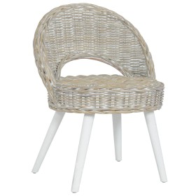 vidaXL Sessel Kubu-Rattan Weiß