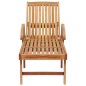 Sonnenliege mit Tisch und Auflage Massivholz Teak Sonnenliege mit Tisch und Auflage Massivholz Teak