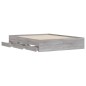 vidaXL Bettgestell mit Schubladen Grau Sonoma 140x190 cm Holzwerkstoff vidaXL Bettgestell mit Schubladen Grau Sonoma 140x190 cm Holzwerkstoff