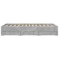 vidaXL Bettgestell mit Schubladen Betongrau 140x190 cm Holzwerkstoff vidaXL Bettgestell mit Schubladen Betongrau 140x190 cm Holzwerkstoff