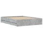 vidaXL Bettgestell mit Schubladen Betongrau 140x190 cm Holzwerkstoff vidaXL Bettgestell mit Schubladen Betongrau 140x190 cm Holzwerkstoff