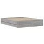 vidaXL Bettgestell mit Schubladen Grau Sonoma 140x190 cm Holzwerkstoff vidaXL Bettgestell mit Schubladen Grau Sonoma 140x190 cm Holzwerkstoff