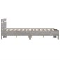 vidaXL Bettgestell mit Kopfteil LED-Beleuchtung Grau Sonoma 120x200 cm vidaXL Bettgestell mit Kopfteil LED-Beleuchtung Grau Sonoma 120x200 cm