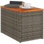vidaXL Garten-Beistelltische 2 Stk. Grau 55x34x37cm Poly Rattan Holz vidaXL Garten-Beistelltische 2 Stk. Grau 55x34x37cm Poly Rattan Holz
