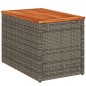 vidaXL Garten-Beistelltische 2 Stk. Grau 55x34x37cm Poly Rattan Holz vidaXL Garten-Beistelltische 2 Stk. Grau 55x34x37cm Poly Rattan Holz