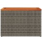vidaXL Garten-Beistelltische 2 Stk. Grau 55x34x37cm Poly Rattan Holz vidaXL Garten-Beistelltische 2 Stk. Grau 55x34x37cm Poly Rattan Holz