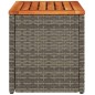 vidaXL Garten-Beistelltische 2 Stk. Grau 55x34x37cm Poly Rattan Holz vidaXL Garten-Beistelltische 2 Stk. Grau 55x34x37cm Poly Rattan Holz