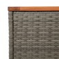 vidaXL Garten-Beistelltische 2 Stk. Grau 55x34x37cm Poly Rattan Holz vidaXL Garten-Beistelltische 2 Stk. Grau 55x34x37cm Poly Rattan Holz