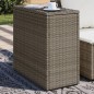 vidaXL Garten-Beistelltisch mit Glasplatte Grau 58x27,5x55 cm Rattan vidaXL Garten-Beistelltisch mit Glasplatte Grau 58x27,5x55 cm Rattan