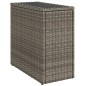 vidaXL Garten-Beistelltisch mit Glasplatte Grau 58x27,5x55 cm Rattan vidaXL Garten-Beistelltisch mit Glasplatte Grau 58x27,5x55 cm Rattan