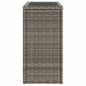 vidaXL Garten-Beistelltisch mit Glasplatte Grau 58x27,5x55 cm Rattan vidaXL Garten-Beistelltisch mit Glasplatte Grau 58x27,5x55 cm Rattan