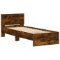 vidaXL Bettgestell mit Kopfteil Räuchereiche 75x190 cm Holzwerkstoff vidaXL Bettgestell mit Kopfteil Räuchereiche 75x190 cm Holzwerkstoff