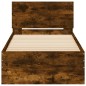 vidaXL Bettgestell mit Kopfteil Räuchereiche 75x190 cm Holzwerkstoff vidaXL Bettgestell mit Kopfteil Räuchereiche 75x190 cm Holzwerkstoff