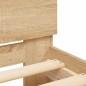 vidaXL Bettgestell mit Kopfteil Sonoma-Eiche 75x190 cm Holzwerkstoff vidaXL Bettgestell mit Kopfteil Sonoma-Eiche 75x190 cm Holzwerkstoff