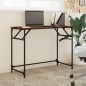 vidaXL Schreibtisch Räuchereiche 100x45x76 cm Holzwerkstoff und Stahl vidaXL Schreibtisch Räuchereiche 100x45x76 cm Holzwerkstoff und Stahl