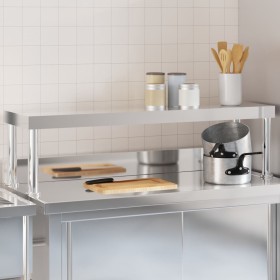 vidaXL Aufsatzboard für Küchentisch 110x30x35 cm Edelstahl