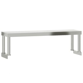 vidaXL Aufsatzboard für Küchentisch 110x30x35 cm Edelstahl