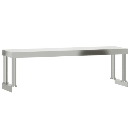 vidaXL Aufsatzboard für Küchentisch 110x30x35 cm Edelstahl