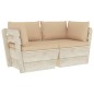 Garten-Palettensofa 2-Sitzer mit Kissen Fichtenholz Garten-Palettensofa 2-Sitzer mit Kissen Fichtenholz