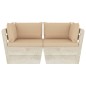 Garten-Palettensofa 2-Sitzer mit Kissen Fichtenholz Garten-Palettensofa 2-Sitzer mit Kissen Fichtenholz