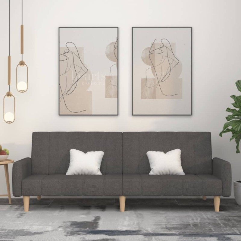 vidaXL Schlafsofa 2-Sitzer Dunkelgrau Stoff vidaXL Schlafsofa 2-Sitzer Dunkelgrau Stoff