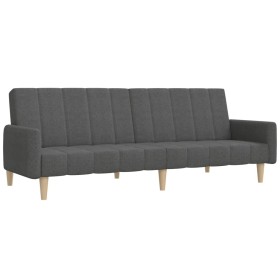 vidaXL Schlafsofa 2-Sitzer Dunkelgrau Stoff