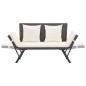 vidaXL Gartenbank mit Kissen Braun 176 cm Poly Rattan vidaXL Gartenbank mit Kissen Braun 176 cm Poly Rattan