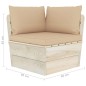 Garten-Palettensofa 2-Sitzer mit Kissen Fichtenholz Garten-Palettensofa 2-Sitzer mit Kissen Fichtenholz