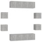 vidaXL 8-tlg. TV-Schrank-Set Betongrau Holzwerkstoff vidaXL 8-tlg. TV-Schrank-Set Betongrau Holzwerkstoff
