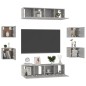 vidaXL 8-tlg. TV-Schrank-Set Betongrau Holzwerkstoff vidaXL 8-tlg. TV-Schrank-Set Betongrau Holzwerkstoff