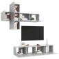 vidaXL 7-tlg. TV-Schrank-Set Betongrau Holzwerkstoff vidaXL 7-tlg. TV-Schrank-Set Betongrau Holzwerkstoff