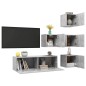 vidaXL 5-tlg. TV-Schrank-Set Betongrau Holzwerkstoff vidaXL 5-tlg. TV-Schrank-Set Betongrau Holzwerkstoff