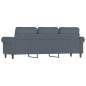 vidaXL 3-Sitzer-Sofa Dunkelgrau 180 cm Samt vidaXL 3-Sitzer-Sofa Dunkelgrau 180 cm Samt