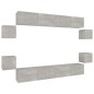 vidaXL 8-tlg. TV-Schrank-Set Betongrau Holzwerkstoff vidaXL 8-tlg. TV-Schrank-Set Betongrau Holzwerkstoff