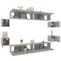 vidaXL 8-tlg. TV-Schrank-Set Betongrau Holzwerkstoff vidaXL 8-tlg. TV-Schrank-Set Betongrau Holzwerkstoff
