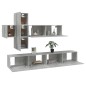 vidaXL 7-tlg. TV-Schrank-Set Betongrau Holzwerkstoff vidaXL 7-tlg. TV-Schrank-Set Betongrau Holzwerkstoff