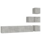 vidaXL TV-Wandschrank Betongrau Holzwerkstoff vidaXL TV-Wandschrank Betongrau Holzwerkstoff