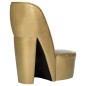 vidaXL Stuhl in Stöckelschuh-Form Golden Kunstleder vidaXL Stuhl in Stöckelschuh-Form Golden Kunstleder