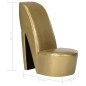 vidaXL Stuhl in Stöckelschuh-Form Golden Kunstleder vidaXL Stuhl in Stöckelschuh-Form Golden Kunstleder