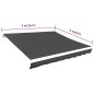 vidaXL Markisenbespannung Canvas Anthrazit 500x300 cm vidaXL Markisenbespannung Canvas Anthrazit 500x300 cm