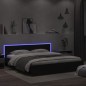 vidaXL Bettgestell mit Kopfteil und LED-Beleuchtung Schwarz 180x200 cm vidaXL Bettgestell mit Kopfteil und LED-Beleuchtung Schwarz 180x200 cm