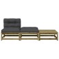 vidaXL Gartensofa ohne Armlehnen mit Kissen und Hockern vidaXL Gartensofa ohne Armlehnen mit Kissen und Hockern