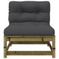 vidaXL Gartensofa ohne Armlehnen mit Kissen und Hockern vidaXL Gartensofa ohne Armlehnen mit Kissen und Hockern