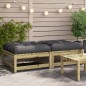vidaXL Gartenhocker mit Kissen 2 Stk. Kiefernholz Imprägniert vidaXL Gartenhocker mit Kissen 2 Stk. Kiefernholz Imprägniert